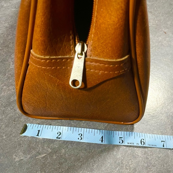 Vintage leather handbag caramel - Picture 4 of 5